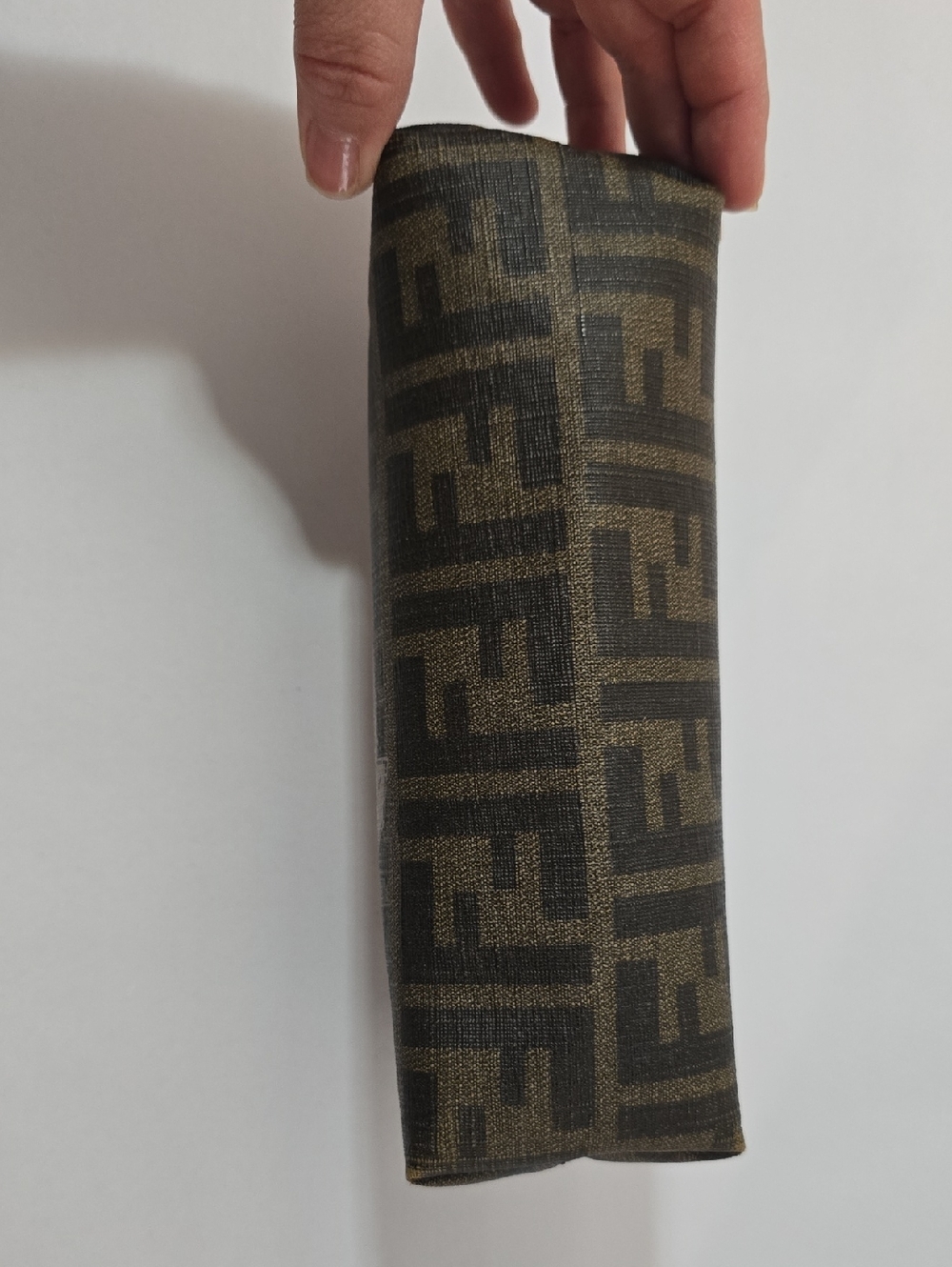 Fendi Brown Monogram Canvas Floral Zip Pouch - Picture 7 of 12